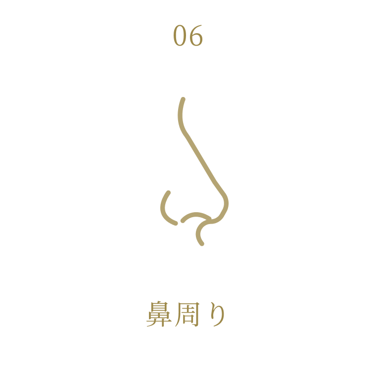 鼻周り